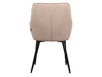 Design eetkamerstoel beige teddy (6x) - afbeelding 5 van  5