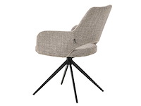 Design eetkamerstoel beige weave draaibaar (8x) - afbeelding 3 van  5
