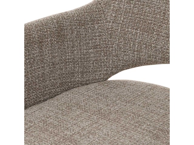 Design eetkamerstoel beige weave draaibaar (8x) - afbeelding 5 van  5