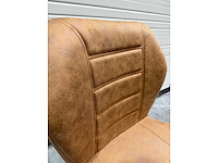 Design eetkamerstoel cognac microfiber (8x) - afbeelding 4 van  5