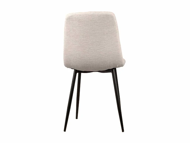Design eetkamerstoel ecru chenille (6x) - afbeelding 2 van  5