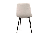 Design eetkamerstoel ecru chenille (6x) - afbeelding 2 van  5