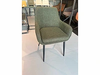 Design eetkamerstoel groen boucle (6x) - afbeelding 6 van  7