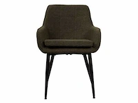 Design eetkamerstoel groen boucle (6x) - afbeelding 2 van  7