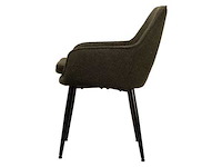 Design eetkamerstoel groen boucle (6x) - afbeelding 4 van  7