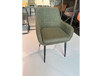 Design eetkamerstoel groen boucle (6x) - afbeelding 6 van  7