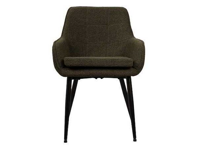 Design eetkamerstoel groen boucle (6x) - afbeelding 2 van  7