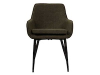 Design eetkamerstoel groen boucle (6x) - afbeelding 2 van  4