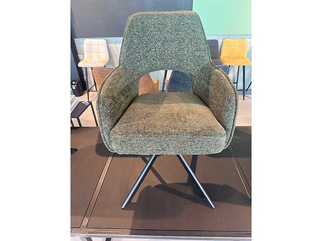 Design eetkamerstoel groen brio (6x) - afbeelding 6 van  6