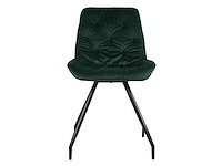 Design eetkamerstoel groen velvet (6x) - afbeelding 2 van  5