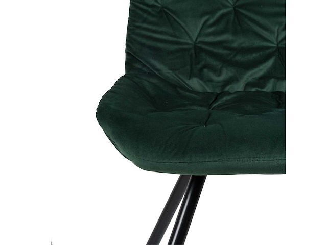 Design eetkamerstoel groen velvet (6x) - afbeelding 3 van  5