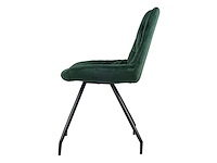 Design eetkamerstoel groen velvet (6x) - afbeelding 4 van  5
