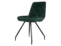 Design eetkamerstoel groen velvet (6x) - afbeelding 1 van  5