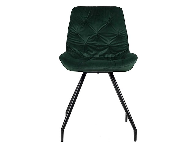 Design eetkamerstoel groen velvet (6x) - afbeelding 2 van  5