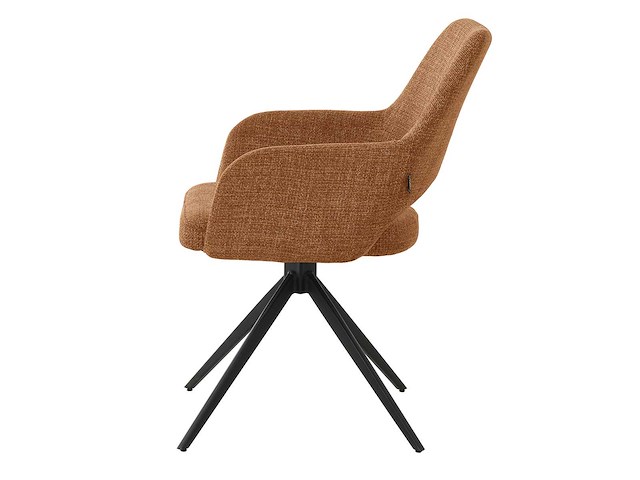 Design eetkamerstoel koper weave draaibaar (4x) - afbeelding 2 van  5
