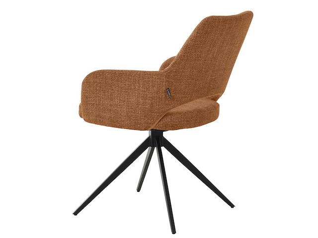Design eetkamerstoel koper weave draaibaar (4x) - afbeelding 3 van  5