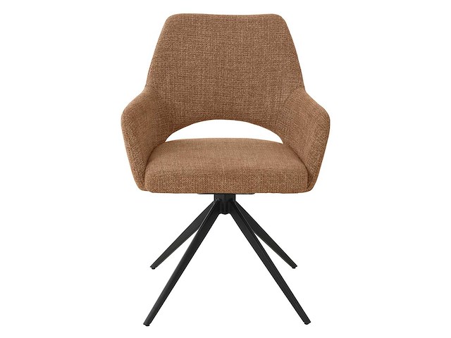 Design eetkamerstoel koper weave draaibaar (4x) - afbeelding 1 van  5