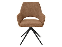 Design eetkamerstoel koper weave draaibaar (4x) - afbeelding 1 van  5