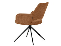 Design eetkamerstoel koper weave draaibaar (4x) - afbeelding 3 van  5