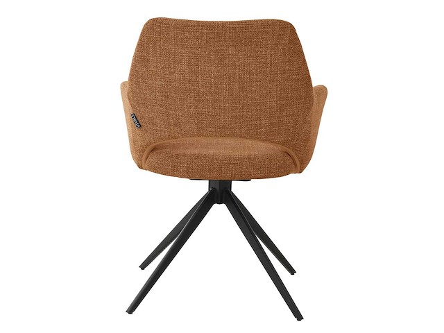Design eetkamerstoel koper weave draaibaar (4x) - afbeelding 4 van  5