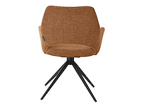 Design eetkamerstoel koper weave draaibaar (4x) - afbeelding 3 van  5