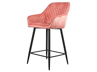 Design eetkamerstoel roos valvet (4x) - afbeelding 1 van  5