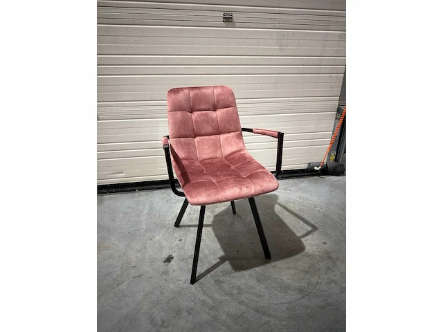 Design eetkamerstoel roos velvet (6x) - afbeelding 1 van  4