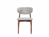 Design eetkamerstoel walnuteikenhout (6x) - afbeelding 1 van  4