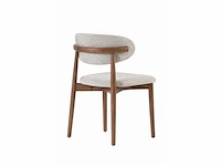 Design eetkamerstoel walnuteikenhout (6x) - afbeelding 3 van  4