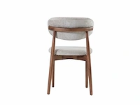Design eetkamerstoel walnuteikenhout (6x) - afbeelding 2 van  4