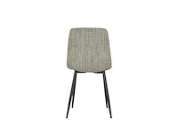 Design eetkamerstoelen beige chenille (6x) - afbeelding 3 van  5