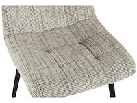 Design eetkamerstoelen beige chenille (6x) - afbeelding 4 van  5