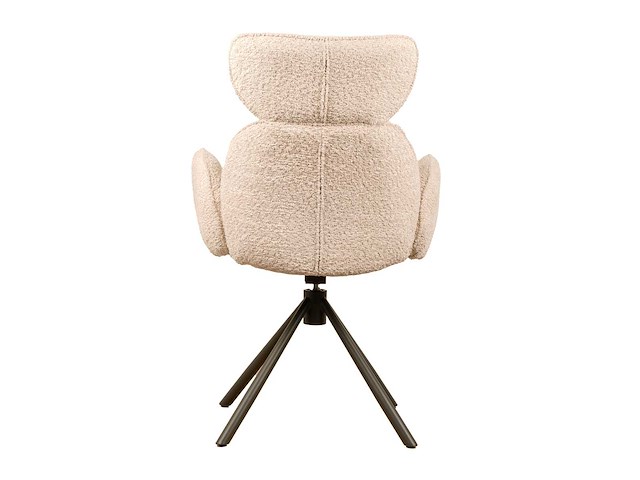 Design eetkamerstoelen beige chenille (6x) - afbeelding 4 van  6
