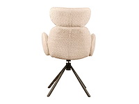 Design eetkamerstoelen beige chenille (6x) - afbeelding 4 van  6