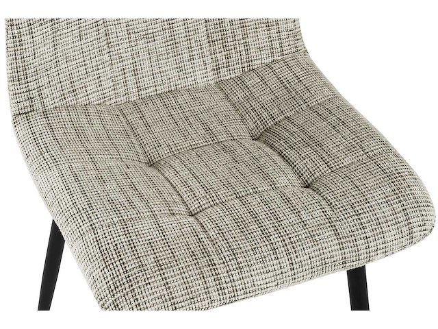 Design eetkamerstoelen beige chenille (6x) - afbeelding 3 van  4