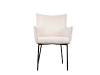 Design eetkamerstoelen beige fluweel (6x) - afbeelding 2 van  6