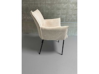 Design eetkamerstoelen beige fluweel (6x) - afbeelding 6 van  6