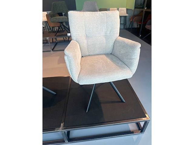 Design eetkamerstoelen beige weave (6x) - afbeelding 5 van  5