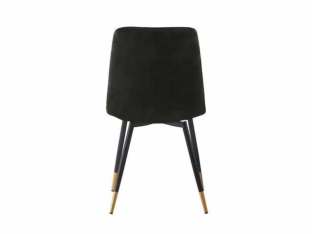 Design eetkamerstoelen donker groen velvet (6x) - afbeelding 3 van  4