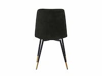 Design eetkamerstoelen donker groen velvet (6x) - afbeelding 1 van  3