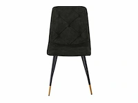Design eetkamerstoelen donker groen velvet (8x)