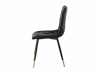 Design eetkamerstoelen donker groen velvet (8x) - afbeelding 2 van  2