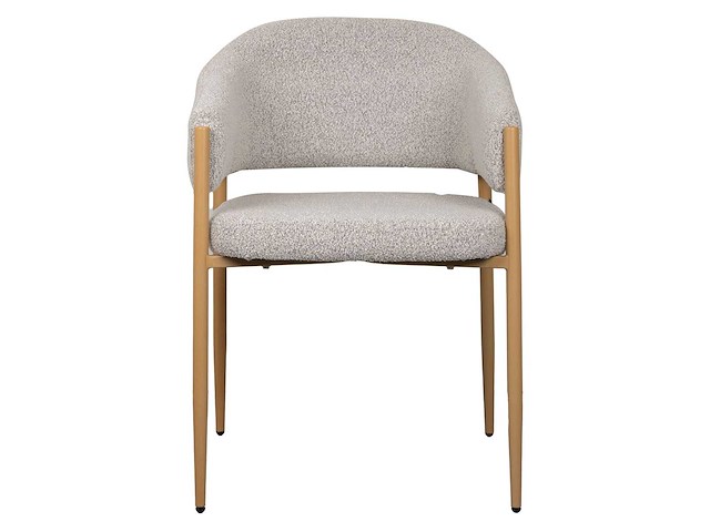 Design eetkamerstoelen ecru boucle (4x) - afbeelding 1 van  2