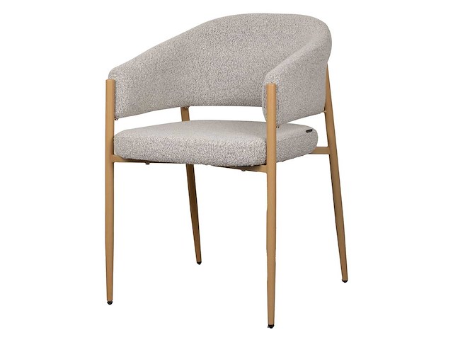 Design eetkamerstoelen ecru boucle (6x) - afbeelding 1 van  4
