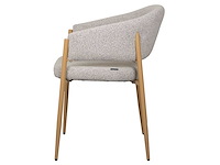 Design eetkamerstoelen ecru boucle (6x) - afbeelding 3 van  5