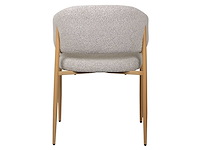 Design eetkamerstoelen ecru boucle (6x) - afbeelding 4 van  5
