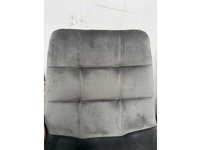 Design eetkamerstoelen grijs velvet (4x) - afbeelding 4 van  4