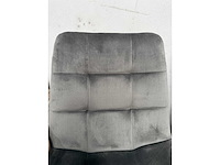 Design eetkamerstoelen grijs velvet (4x) - afbeelding 4 van  4