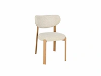 Design eetkamerstoelen naturel chenille (6x) - afbeelding 2 van  6