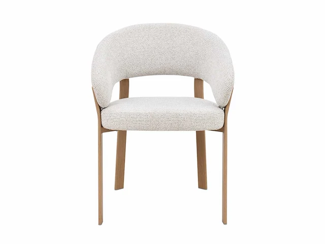 Design eetkamerstoelen naturel chenille (6x) - afbeelding 2 van  7